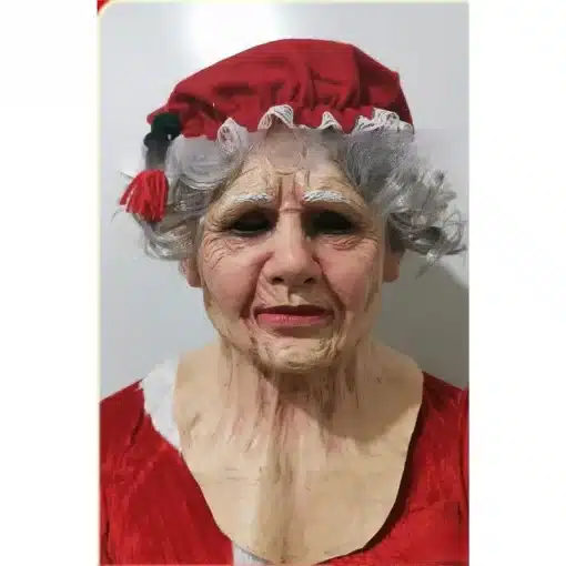 Christmas-Blast-White-Hair-Grandma-Santa-Mask-Head-Over-Christmas-Beard-Grandpa-Props-2 – saadaval Tootemaailm e-kaubamajas
