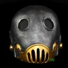 hõbedane ja pronksjas mask ümarate silmaavade ja metallilise viimistlusega