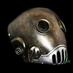 metallikvärvi mask ümarate silmaavade ja hingamisavadega