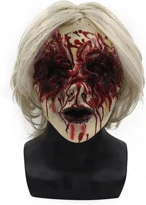 Scary-Mask-Creepy-Bloody-Monster-Devil-Women-Vampire-Witch-with-White-Hair-for-Costume-Party-Cosplay-4 – saadaval Tootemaailm e-kaubamajas