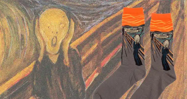 Autumn winter Fashion Retro Women New Personality Art Van Gogh Mural World Famous Painting Series Male Socks Oil Funny Socks Hot 22