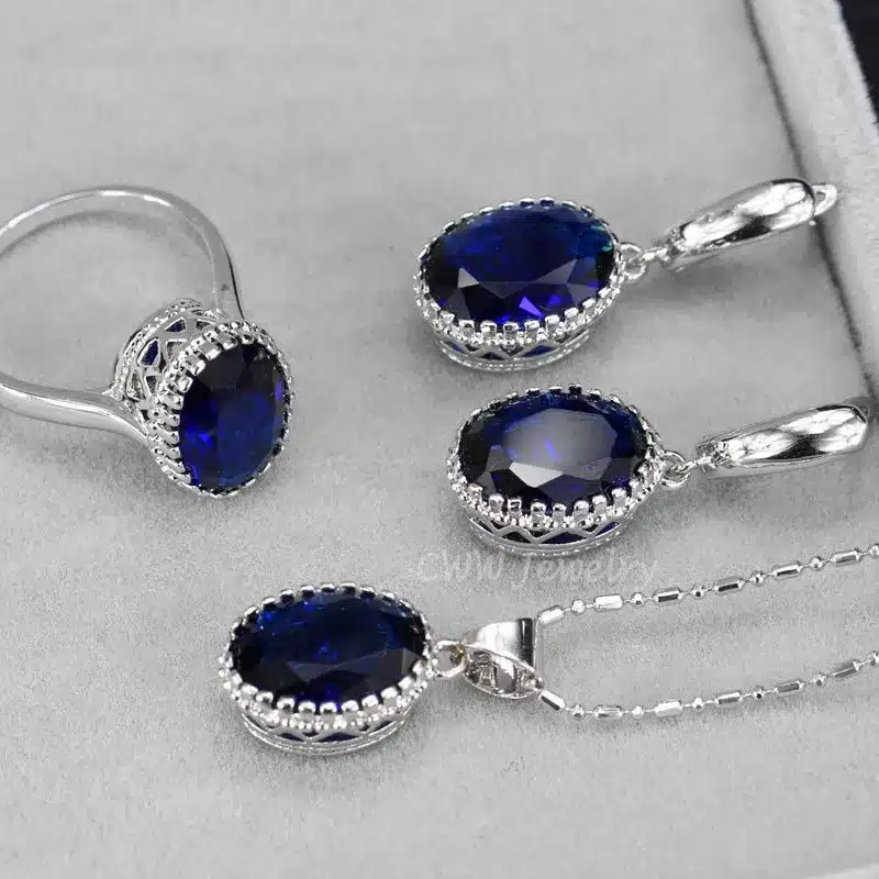 High Quality Round Purple Pink Anstrian Crystal Ladies Jewelry Sterling Silver 925 Fashion Jewellery Sets Christmas Gifts T271 32