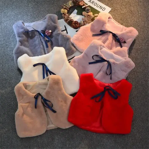 1-6Y-Kids-Baby-Vest-Autumn-Winter-Faux-Fur-Coat-for-Toddlers-Girl-Thin-Velvet-Soft-2 – saadaval Tootemaailm e-kaubamajas