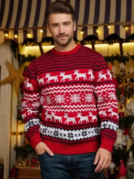 Family-Christmas-Sweaters-Women-Men-Boys-Girls-Matching-Clothes-Jacquard-Jumpers-Warm-Thick-Pullover-Top-Casual-4 – saadaval Tootemaailm e-kaubamajas