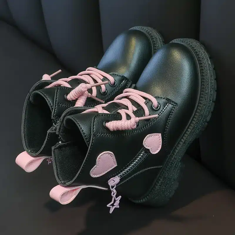 New-Girls-Boots-Kids-Fashion-Rubber-Boots-Cool-Girls-2024-Autumn-Winter-Cotton-Soft-Sole-Pink-4 – saadaval Tootemaailm e-kaubamajas