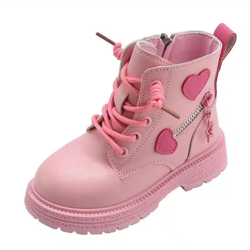New-Girls-Boots-Kids-Fashion-Rubber-Boots-Cool-Girls-2024-Autumn-Winter-Cotton-Soft-Sole-Pink-5 – saadaval Tootemaailm e-kaubamajas