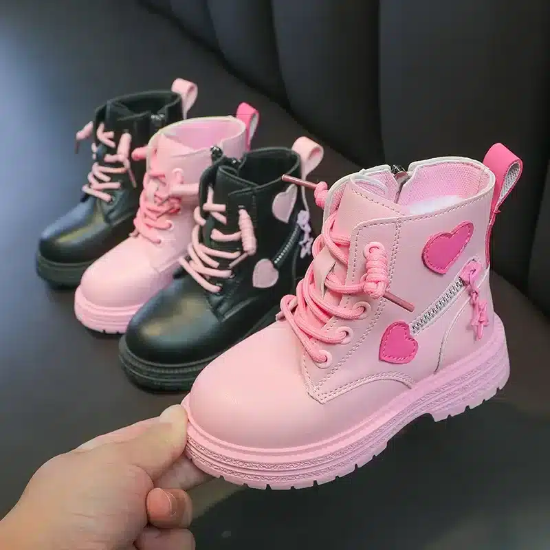 New-Girls-Boots-Kids-Fashion-Rubber-Boots-Cool-Girls-2024-Autumn-Winter-Cotton-Soft-Sole-Pink-1 – saadaval Tootemaailm e-kaubamajas
