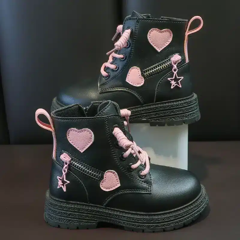 New-Girls-Boots-Kids-Fashion-Rubber-Boots-Cool-Girls-2024-Autumn-Winter-Cotton-Soft-Sole-Pink-2 – saadaval Tootemaailm e-kaubamajas