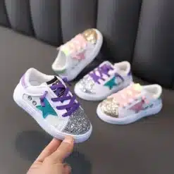 Kids-Sneakers-2022-Spring-Girls-Fashion-Glittering-and-Antiskid-Children-Chunky-Sneakers-Baby-Shoes-Casual-Sport-1 – saadaval Tootemaailm e-kaubamajas