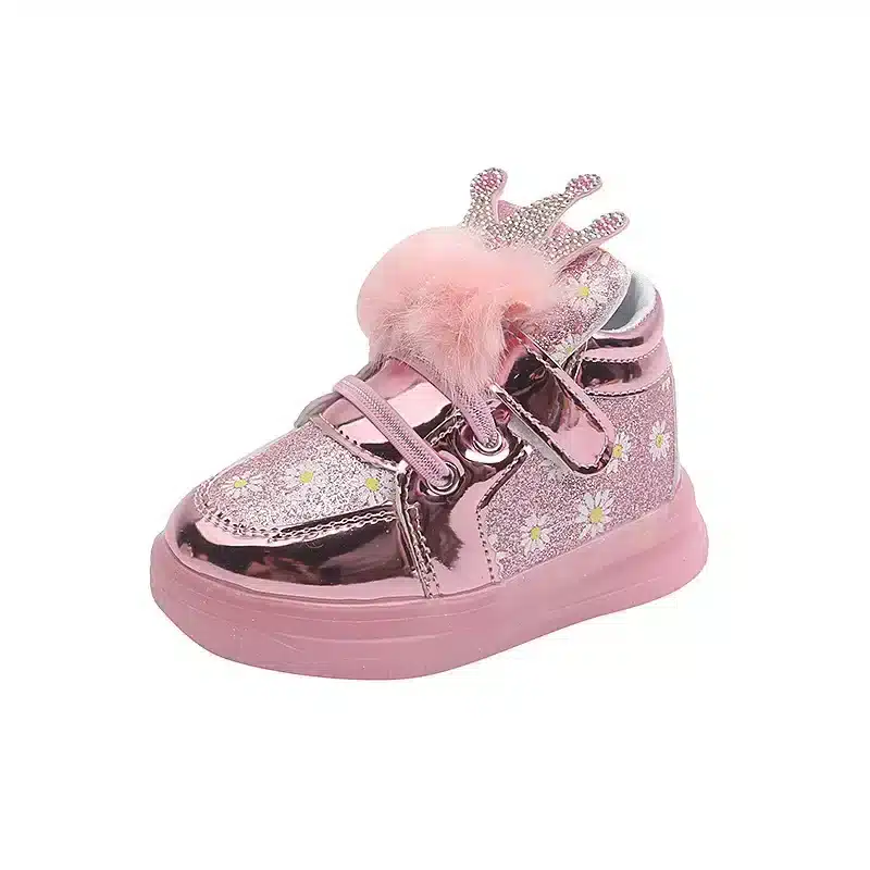 Girls-Glowing-Sneakers-with-LED-Light-Fashion-Soft-Fluffy-Bow-knot-with-Crown-Princess-Flowers-Children-4 – saadaval Tootemaailm e-kaubamajas