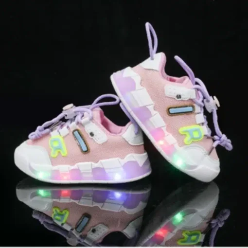 Zapatillas-Mesh-LED-Lights-Kid-Sneakers-Breathable-Autumn-Boy-Bright-Lights-shoe-Girls-Casual-Shoe-Tennis-4 – saadaval Tootemaailm e-kaubamajas