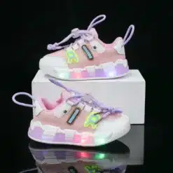 Zapatillas-Mesh-LED-Lights-Kid-Sneakers-Breathable-Autumn-Boy-Bright-Lights-shoe-Girls-Casual-Shoe-Tennis-1 – saadaval Tootemaailm e-kaubamajas
