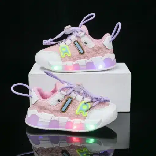 Zapatillas-Mesh-LED-Lights-Kid-Sneakers-Breathable-Autumn-Boy-Bright-Lights-shoe-Girls-Casual-Shoe-Tennis-1 – saadaval Tootemaailm e-kaubamajas
