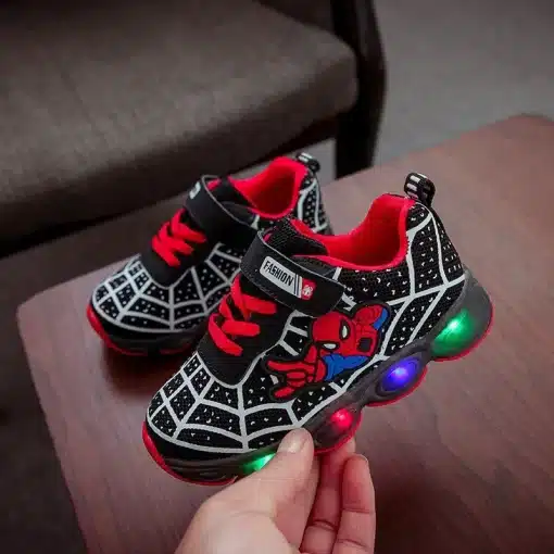 Disney-LED-Casual-Cartoon-Sneakers-for-Boys-Spiderman-Mesh-Outdoor-Shoes-Children-Cute-Lighted-Non-slip-1 – saadaval Tootemaailm e-kaubamajas
