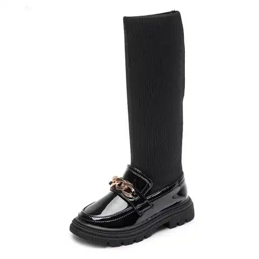 2023-New-Winter-Korean-Over-the-knee-Boot-for-Girls-with-Metal-Chain-Sock-Boots-Kids-5 – saadaval Tootemaailm e-kaubamajas