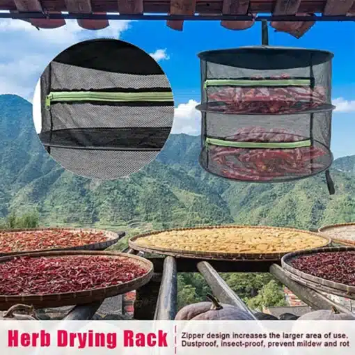2-4-6-8-Layers-Drying-Net-For-Herbs-Fish-Hanging-Basket-Folding-Dry-Rack-Herb-2 – saadaval Tootemaailm e-kaubamajas