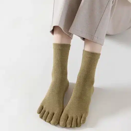 Yoga-Five-Finger-Socks-Woman-Girl-Organic-Cotton-Solid-Non-Slip-Young-Casual-Fashion-Pilates-Fitness-2 – saadaval Tootemaailm e-kaubamajas