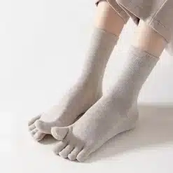 Yoga-Five-Finger-Socks-Woman-Girl-Organic-Cotton-Solid-Non-Slip-Young-Casual-Fashion-Pilates-Fitness-1 – saadaval Tootemaailm e-kaubamajas