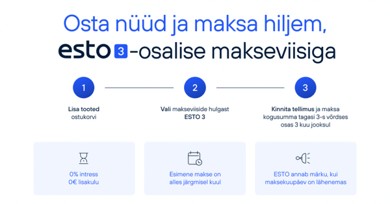 Maksa 3 võrdse osana 