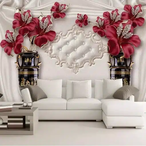 Custom-Photo-Wallpaper-3D-European-Style-Jewelry-Flower-Living-Room-Bedroom-TV-Background-Decor-Murals-Wall-4 – saadaval Tootemaailm e-kaubamajas