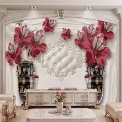 Custom-Photo-Wallpaper-3D-European-Style-Jewelry-Flower-Living-Room-Bedroom-TV-Background-Decor-Murals-Wall-1 – saadaval Tootemaailm e-kaubamajas