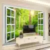 Custom-3D-Photo-Wallpaper-Green-Sunshine-Forest-Road-Window-Nature-Landscape-Wall-Mural-Living-Room-Sofa-4 – saadaval Tootemaailm e-kaubamajas