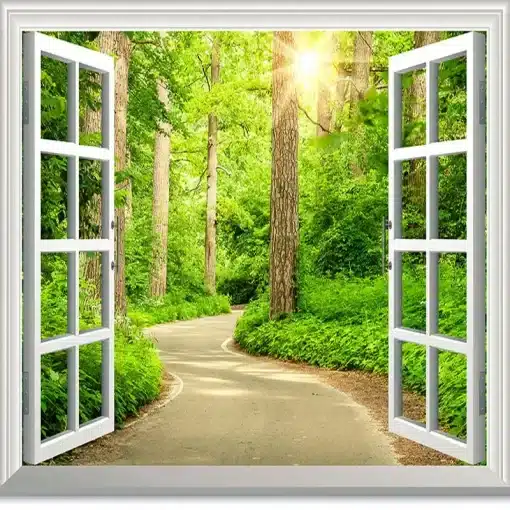 Custom-3D-Photo-Wallpaper-Green-Sunshine-Forest-Road-Window-Nature-Landscape-Wall-Mural-Living-Room-Sofa-2 – saadaval Tootemaailm e-kaubamajas