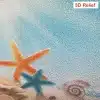 3D reljeefne tapeet meritähtede ja merekarpidega