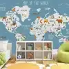 Custom-3D-Photo-Wallpaper-For-Kids-Room-Papel-De-Parede-Cartoon-World-Map-Children-Room-Living-4 – saadaval Tootemaailm e-kaubamajas