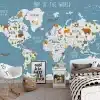 Custom-3D-Photo-Wallpaper-For-Kids-Room-Papel-De-Parede-Cartoon-World-Map-Children-Room-Living-2 – saadaval Tootemaailm e-kaubamajas