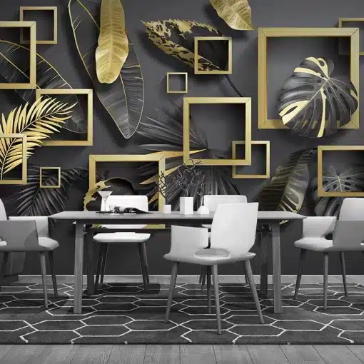 Custom-3D-Photo-Wallpaper-Murals-Modern-Creative-Golden-Leaf-3D-Stereoscopic-Geometric-Living-Room-Sofa-TV-3 – saadaval Tootemaailm e-kaubamajas
