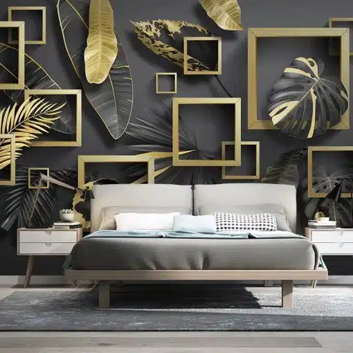 Custom-3D-Photo-Wallpaper-Murals-Modern-Creative-Golden-Leaf-3D-Stereoscopic-Geometric-Living-Room-Sofa-TV-1 – saadaval Tootemaailm e-kaubamajas