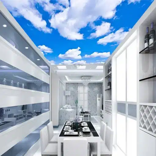 Custom-Ceiling-Mural-Wallpaper-3D-Blue-Sky-And-White-Clouds-Living-Room-Bedroom-Ceiling-Background-Photo-3 – saadaval Tootemaailm e-kaubamajas