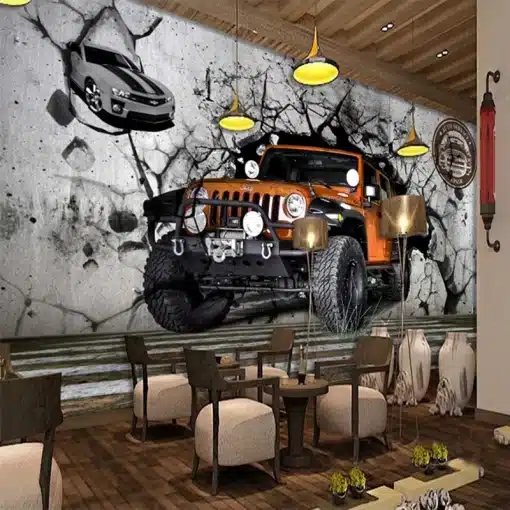 Custom-Photo-Car-Broken-Wall-3D-Personality-Poster-Mural-Wallpaper-Cafe-Restaurant-KTV-Living-Room-Background-3 – saadaval Tootemaailm e-kaubamajas