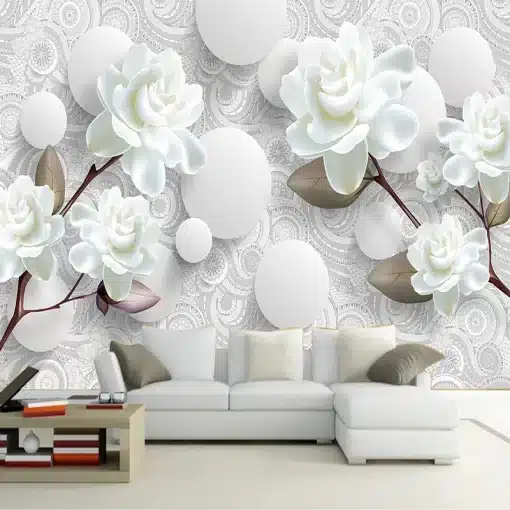 Custom-Mural-Wallpaper-European-Style-3D-Stereoscopic-Relief-Flower-Circle-Ball-TV-Background-Wall-Decor-Wallpaper-2 – saadaval Tootemaailm e-kaubamajas