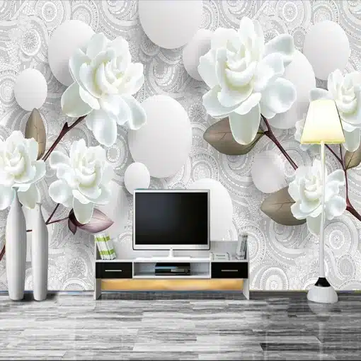 Custom-Mural-Wallpaper-European-Style-3D-Stereoscopic-Relief-Flower-Circle-Ball-TV-Background-Wall-Decor-Wallpaper-1 – saadaval Tootemaailm e-kaubamajas