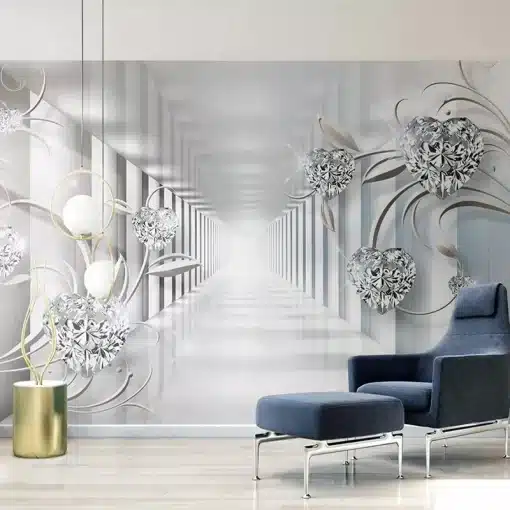 Custom-Wall-Mural-Photo-Wallpaper-Non-woven-3D-Abstract-Space-Flower-Pattern-Diamond-Jewelry-Living-Room-3 – saadaval Tootemaailm e-kaubamajas