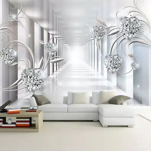Custom-Wall-Mural-Photo-Wallpaper-Non-woven-3D-Abstract-Space-Flower-Pattern-Diamond-Jewelry-Living-Room-1 – saadaval Tootemaailm e-kaubamajas
