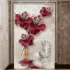 Custom-Mural-3D-Jewelry-Red-Flowers-Butterfly-Entrance-Wall-Decor-Painting-For-Living-Room-Corridor-Hallway-2 – saadaval Tootemaailm e-kaubamajas