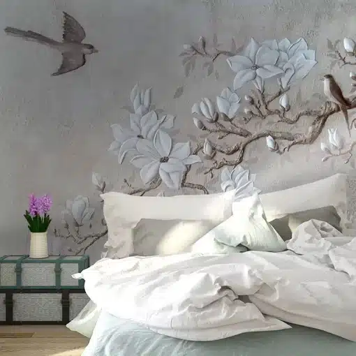 Custom-Any-Size-Photo-Wallpaper-Modern-Pastoral-3D-Embossed-Flowers-Birds-Mural-Wall-Paper-Living-Room-4 – saadaval Tootemaailm e-kaubamajas