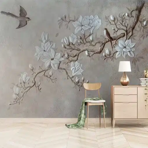 Custom-Any-Size-Photo-Wallpaper-Modern-Pastoral-3D-Embossed-Flowers-Birds-Mural-Wall-Paper-Living-Room-2 – saadaval Tootemaailm e-kaubamajas