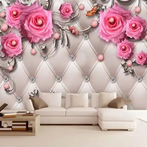 Custom-3D-Photo-Wallpaper-Murals-Modern-Jewelry-Flower-TV-Backdrop-Wall-Mural-Living-Room-Bedroom-Non-3 – saadaval Tootemaailm e-kaubamajas