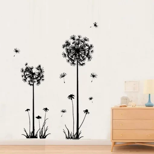 Hot-Black-Dandelion-Sitting-Room-Bedroom-Wall-Stickers-Household-Adornment-Decor-Decals-Mural-Art-Poster-On-3 – saadaval Tootemaailm e-kaubamajas