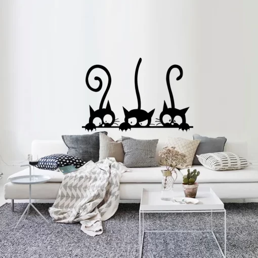 Lovely-3-Black-Cute-Cats-Wall-Sticker-Moder-Cat-Wall-Stickers-Girls-Vinyl-Home-Decor-Cute-4 – saadaval Tootemaailm e-kaubamajas