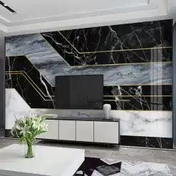 Custom-Mural-Modern-Black-White-Blue-3D-Striped-Geometric-Marble-Pattern-Wallpaper-Living-Room-TV-Background-1 – saadaval Tootemaailm e-kaubamajas