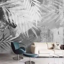 Custom-Mural-Wallpaper-Nordic-Modern-Hand-Painted-3D-Abstract-Art-Leaf-Plant-Fresco-Bedroom-Living-Room-1 – saadaval Tootemaailm e-kaubamajas