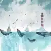 Custom-3D-Cartoon-Creative-Hand-painted-Whale-Lighthouse-Mural-Wallpaper-For-Kids-Room-Bedroom-Background-Wall-3 – saadaval Tootemaailm e-kaubamajas