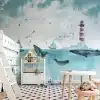 Custom-3D-Cartoon-Creative-Hand-painted-Whale-Lighthouse-Mural-Wallpaper-For-Kids-Room-Bedroom-Background-Wall-1 – saadaval Tootemaailm e-kaubamajas