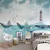 Custom-3D-Cartoon-Creative-Hand-painted-Whale-Lighthouse-Mural-Wallpaper-For-Kids-Room-Bedroom-Background-Wall-2 – saadaval Tootemaailm e-kaubamajas