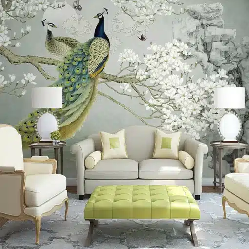 Custom-Photo-Mural-Wallpaper-3D-Peacock-Magnolia-Flowers-Wall-Painting-Study-Living-Room-Background-Home-Decor-3 – saadaval Tootemaailm e-kaubamajas
